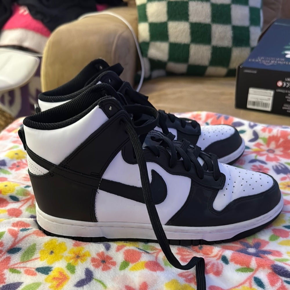 Nike Black and White High-Top Sneakers
